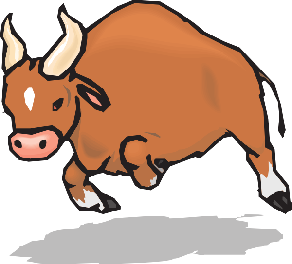 Charging Bull Clip Art At Clker Com   Vector Clip Art Online Royalty