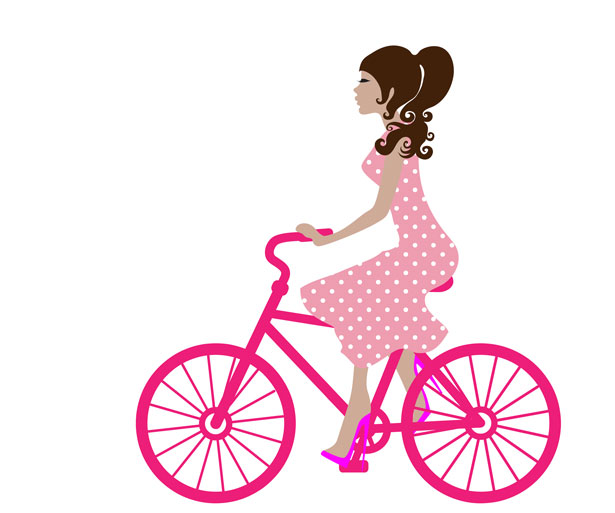 Girl On Bike Clipart Free Stock Photo   Public Domain Pictures