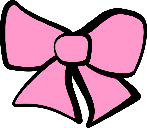 Hair Bow Pink Clip Art At Clker Com   Vector Clip Art Online Royalty