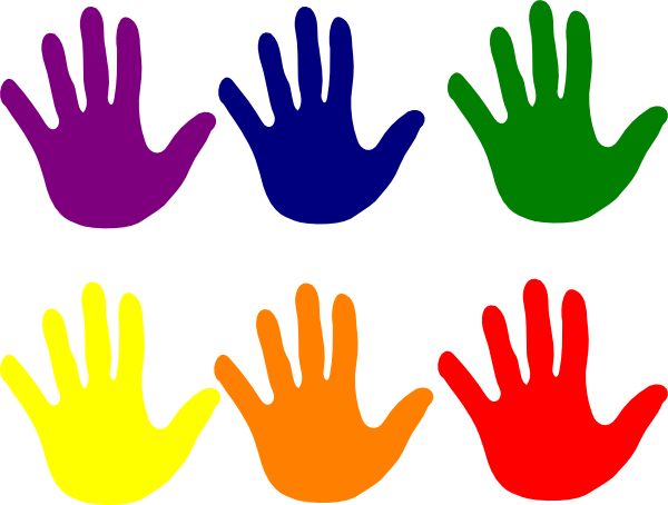 Hands   Various Colors Clip Art