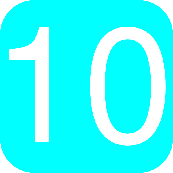 Rounded Square With Number 10 Clip Art At Clker Com   Vector Clip    