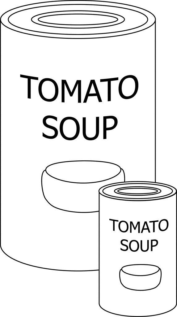 Soup Can Cylinders   Clipart Etc