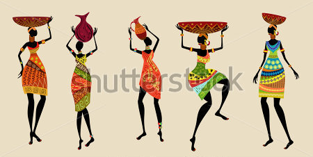 African Women In Traditional Dress Clip Arts   Clipartlogo Com