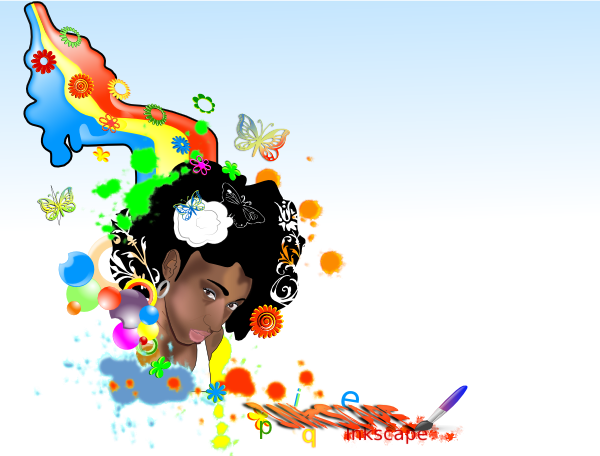Black Woman Rainbow Clip Art At Clker Com   Vector Clip Art Online