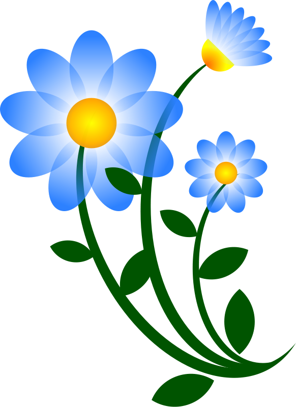 Flower Clipart Pictures Png 335 11 Kb Blue Motif Flower Clipart