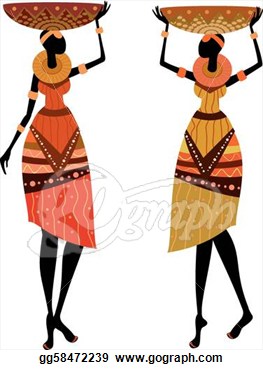 Vector Art   Native African Women  Clipart Drawing Gg58472239