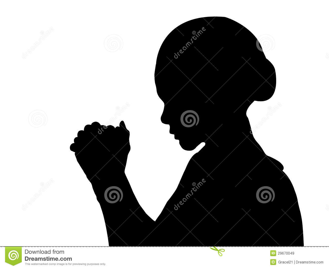 Woman Praying Clipart Woman Praying Isolated On
