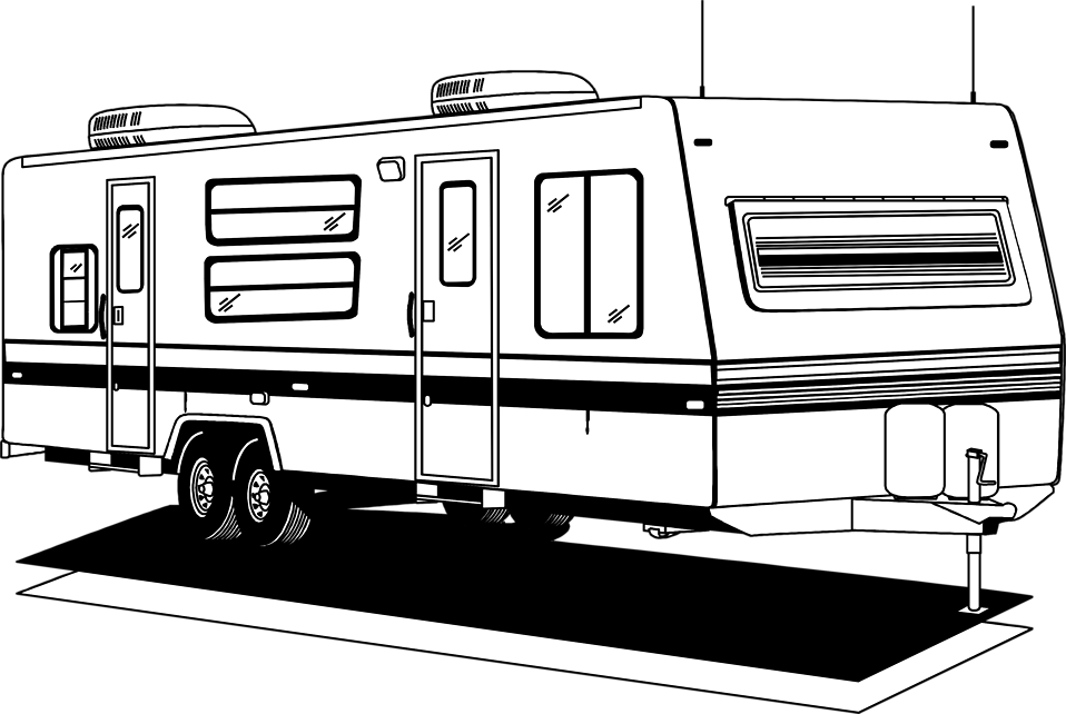 Camper   Free Stock Photo   Illustration Of An Rv Trailer     9702