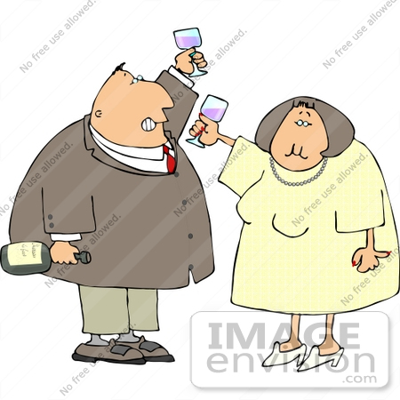 Couple Drinking Wine Clipart    14932 By Djart   Royalty Free Stock