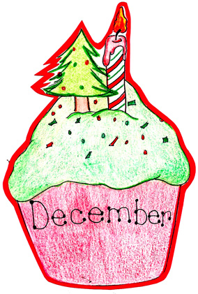 December Birthday Cupcake