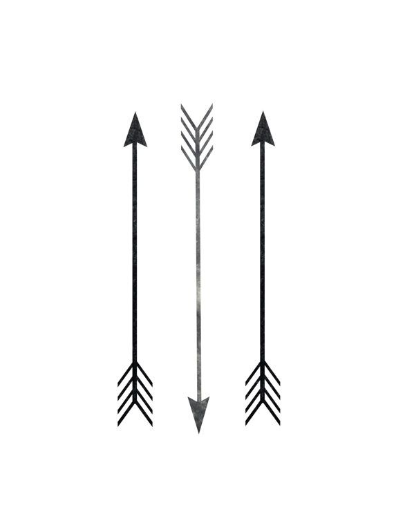 Printable Art Arrow Print Arrow Decor Black And White Three Strai