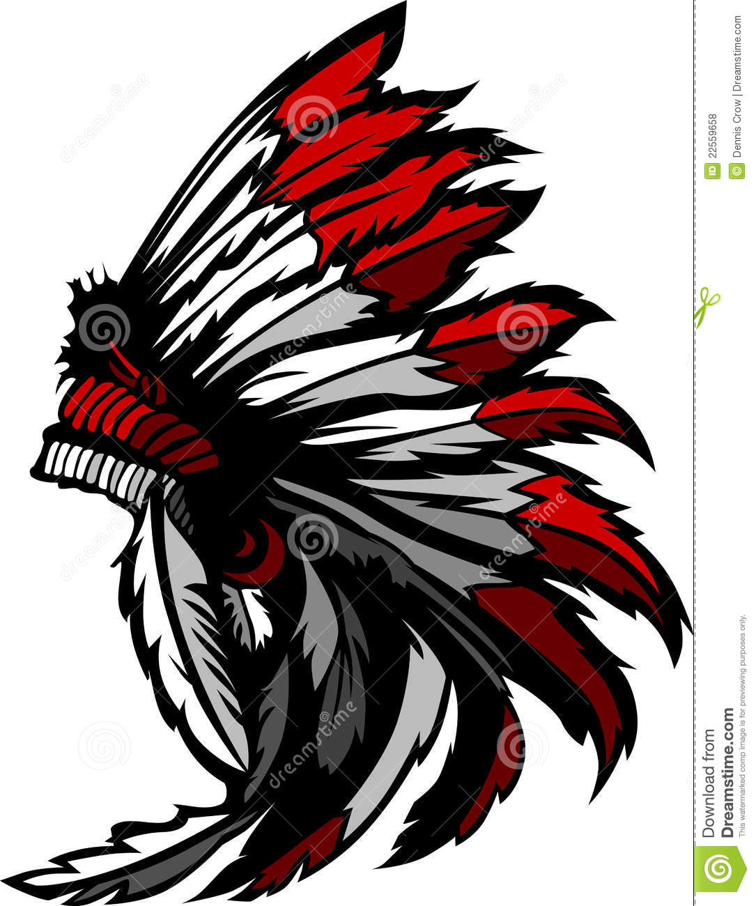 American Native Indian Feather Headress Royalty Free Stock Photos