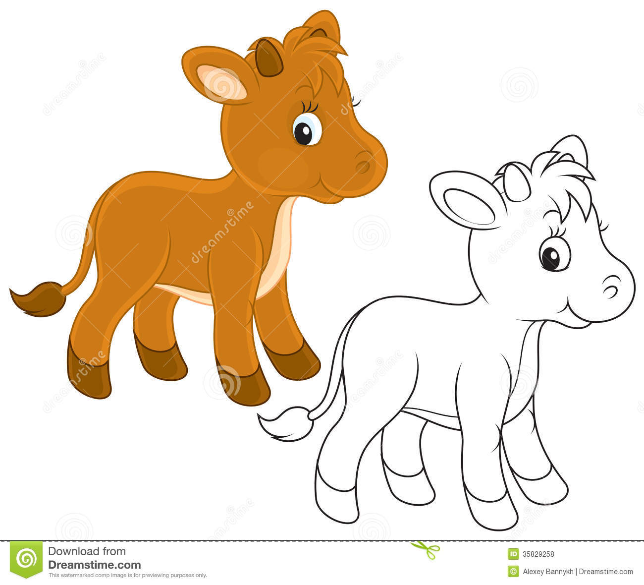 Baby Horse Clipart Black And White Calf Clipart Black And White