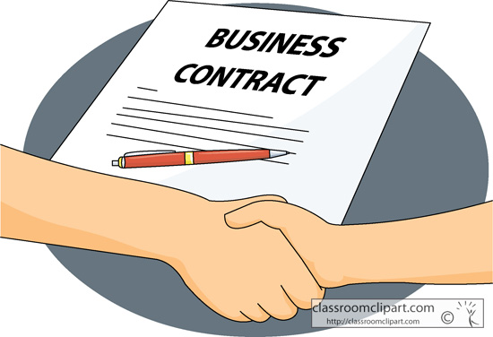 Business   Business Contract Agreement   Classroom Clipart