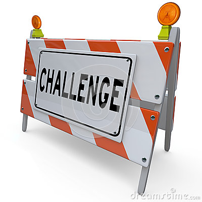 Overcoming Challenges Clipart Challenge Word Barricade