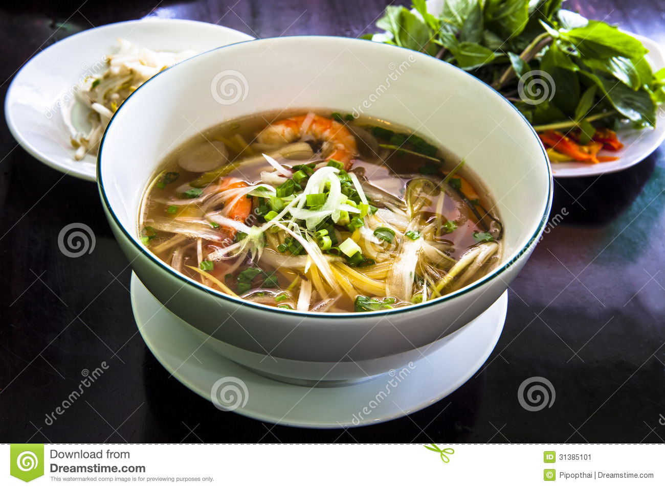 Pho Is A Vietnamese Noodle Soup Consisting Of Broth Linguine Shaped