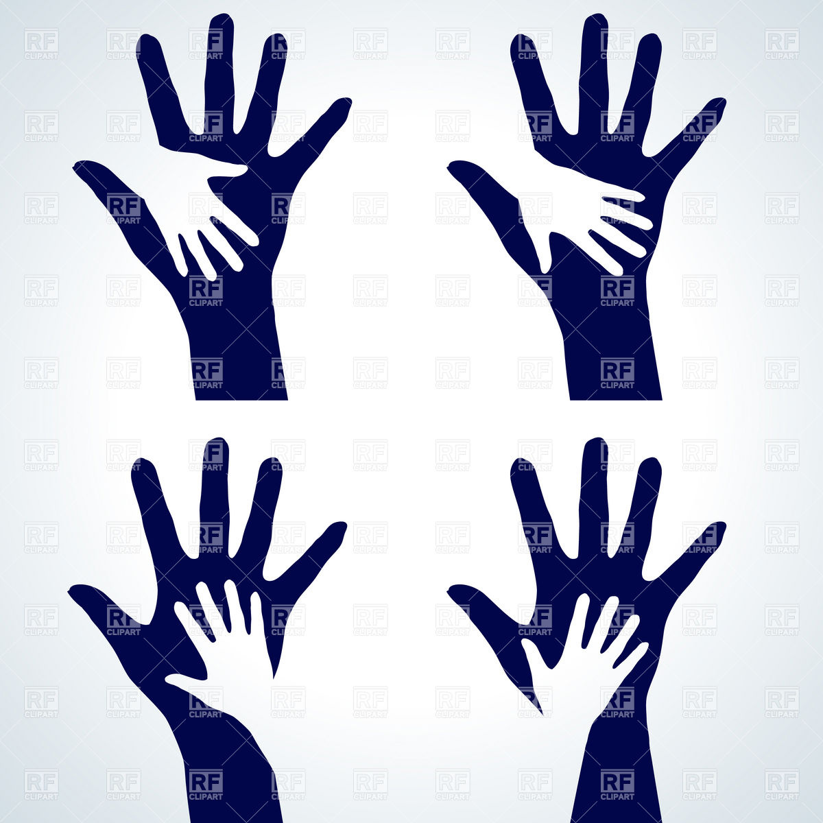 Two Hands Silhouette   Help Or Charity Symbol 7992 Download Royalty