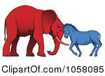 Of A Democratic Donkey And Republican Elephant Facing Off Jpg