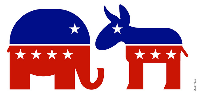 Republican Elephant   Democratic Donkey   Icons   Flickr   Photo