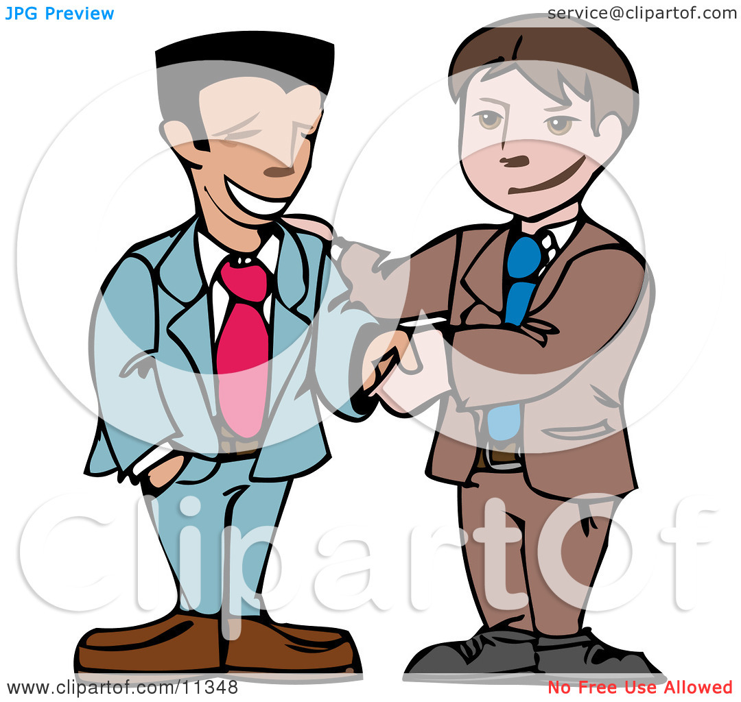 Two Businessmen Shaking Hands Clipart Illustration By Geo Images