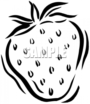 Clipart Picture Of The Outline Of A Strawberry   Foodclipart Com