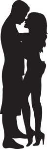 Couple Clipart Image   The Silhouette Of A Couple Kissing