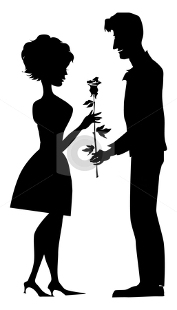 Silhouette Of A Couple Stock Vector Clipart Silhouette Of A Couple