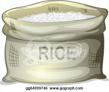 Stock Illustration   A Sack Of White Rice  Clipart Drawing Gg64099746