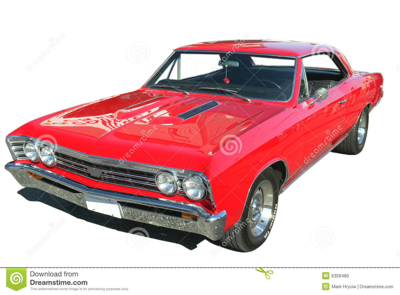 Classic Red Chevelle Isolated Stock Photo   Image  6359480