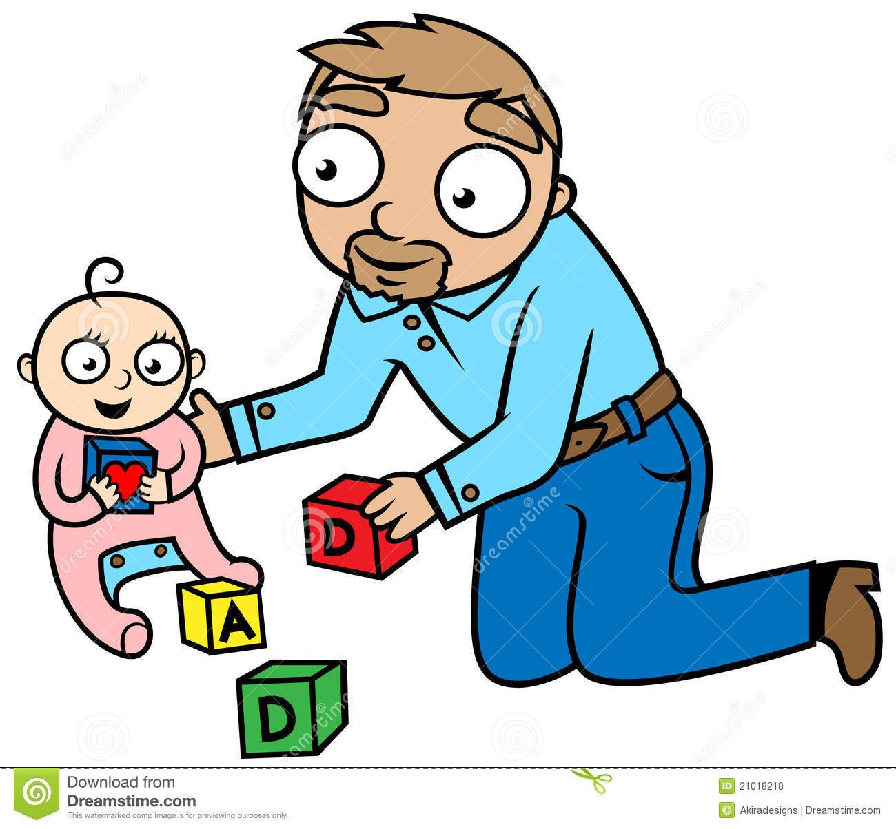 Dad Playing With Baby Girl Love Concept Royalty Free Stock Photos