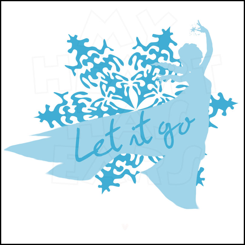 Elsa Silhouette  Let It Go  Instant Download Digital Clip Art