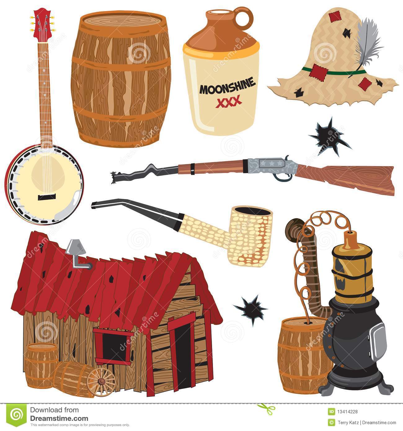 Hillbilly Clipart Icons And Elements