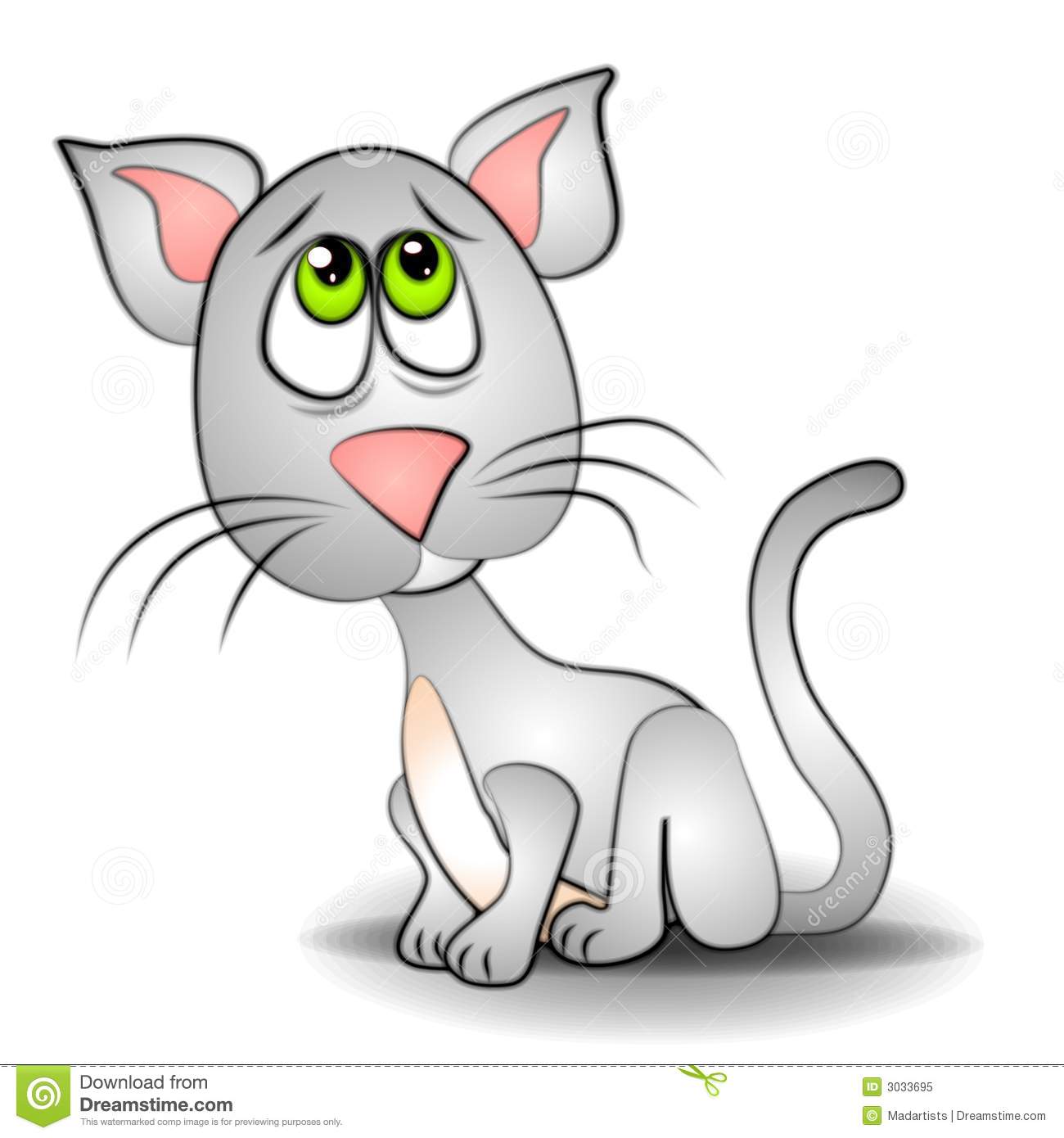 Sad Eyes Cat Kitten Clip Art Royalty Free Stock Photo   Image  3033695
