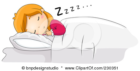 Free Rf Clipart Illustration Of A Girl Sleeping Restfully In Bed Jpg