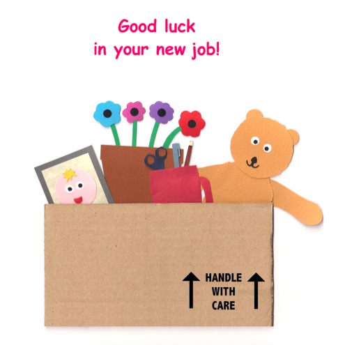 Good Luck In Your New Job   Greetings Card   Folksy