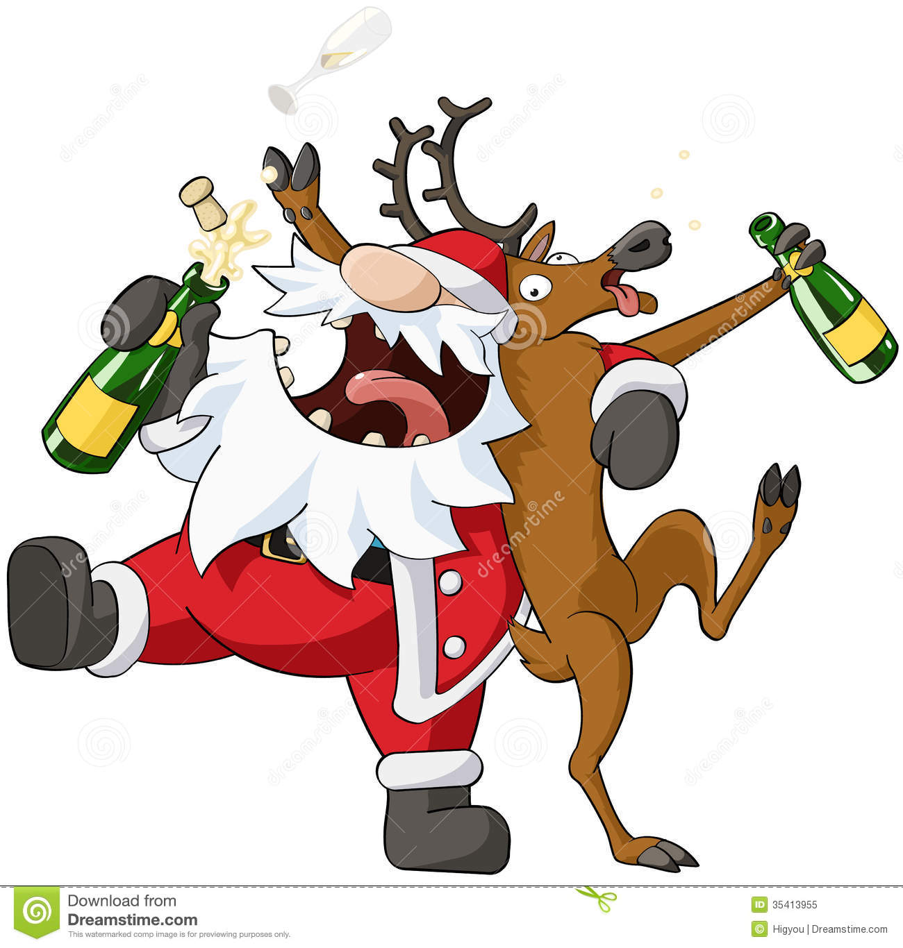 Party Christmas Cartoon Royalty Free Stock Photo   Image  35413955