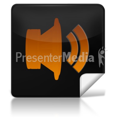Sound Square Icon Presentation Clipart