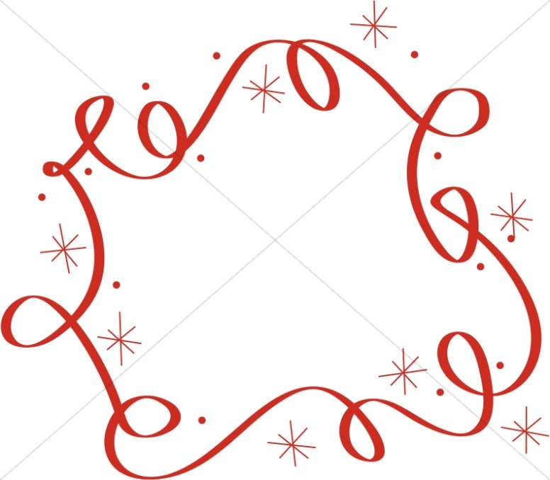 Swirls And Stars Border   Religious Christmas Clipart