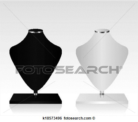 Art   Black And White Mannequin Jewelry   Fotosearch   Search Clipart