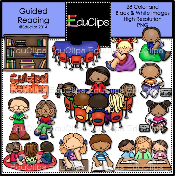 Guided Reading Clip Art Bundle  Color And B W    Welcome To Educlips