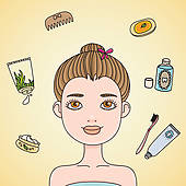 Wash Face Stock Illustrations   Gograph