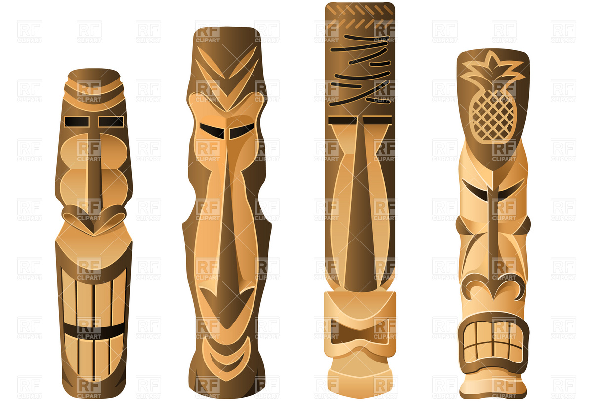 Clipart Catalog   Travel   Tikis Download Royalty Free Vector Clipart