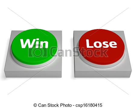 Clipart Of Win Lose Buttons Show Winning Or Losing   Win Lose Buttons