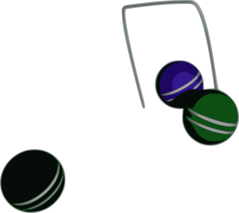 Croquet Action By Mazeo   Croquet Wicket And Three Balls