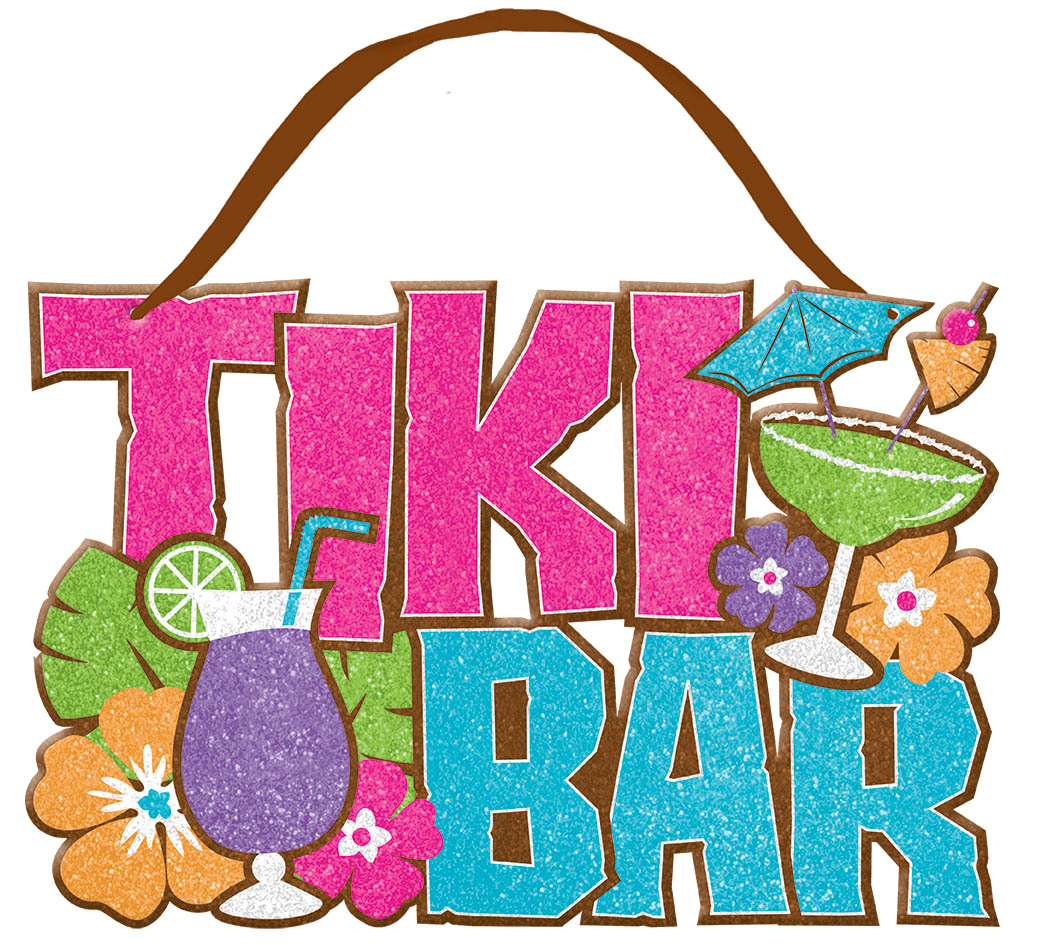 Tiki Bar Sign Clip Art Tiki Bar Glitter Sign Clipart