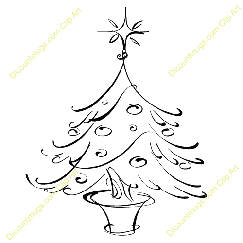 Clipart 12173 Small Christmas Tree In Planter   Small Christmas Tree