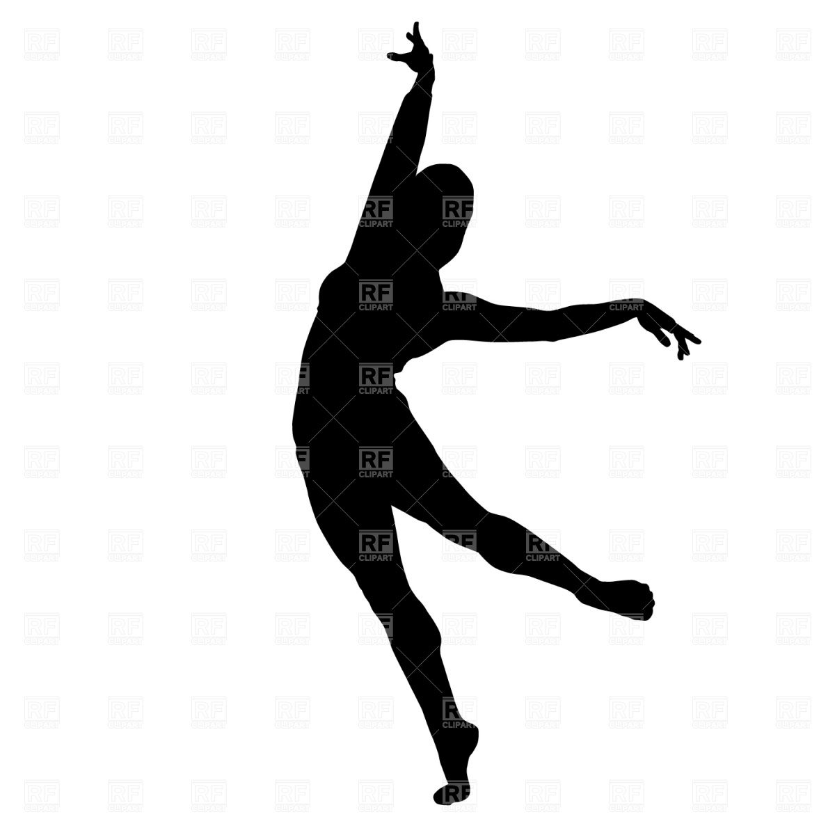 Dancing Woman Silhouette Download Royalty Free Vector Clipart  Eps