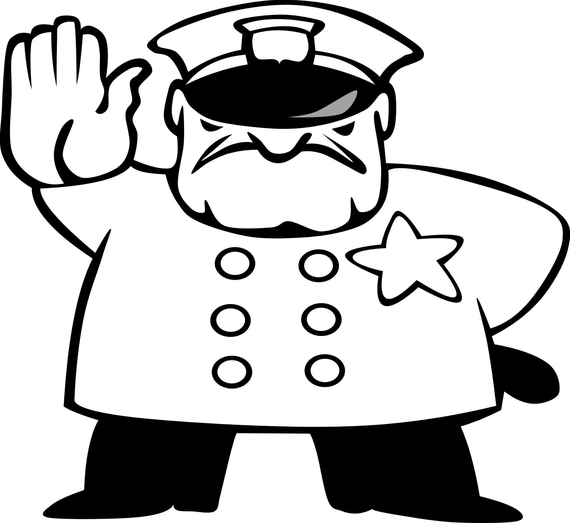 Police Man Black White   Clipart Panda   Free Clipart Images