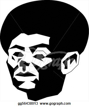 Abstract Man With Afro