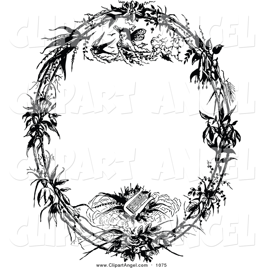 Royalty Free Stock Angel Clipart Of Frames